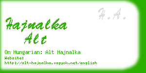 hajnalka alt business card